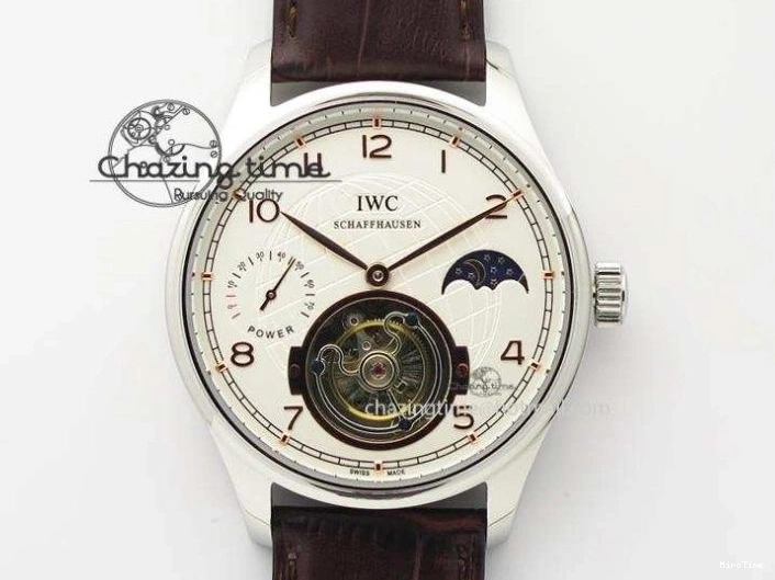 MIROTIME 0404 Portuguese Real PR IW500127 RG ZF 1:1 Best Edition Grey Red Dial On Brown Leather Strap A52010 V AllSeason 7331